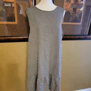 Black and White Gingham Sleeveless Dress